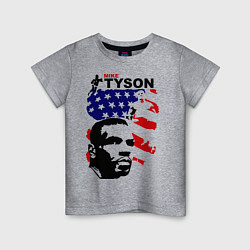 Футболка хлопковая детская Mike Tyson: USA Boxing, цвет: меланж