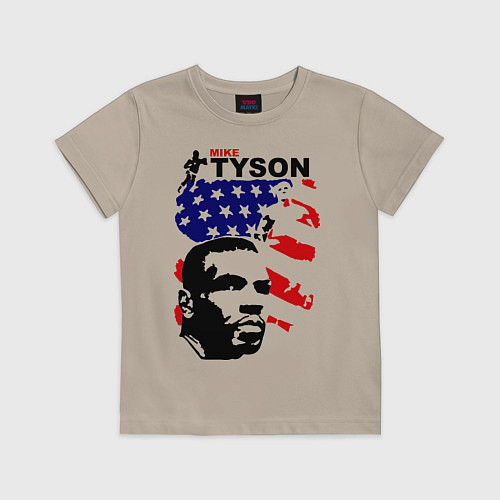 Детская футболка Mike Tyson: USA Boxing / Миндальный – фото 1