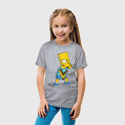 Футболка хлопковая детская Bart Bully, цвет: меланж — фото 2