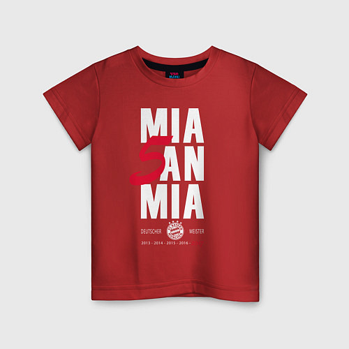 Детская футболка Bayern FC: Mia San Mia / Красный – фото 1