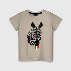 Футболка хлопковая детская Juventus Zebra, цвет: миндальный