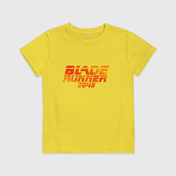 Футболка хлопковая детская Blade Runner 2049, цвет: желтый