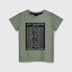 Футболка хлопковая детская Joy Division: Unknown Pleasures, цвет: авокадо