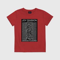 Футболка хлопковая детская Joy Division: Unknown Pleasures, цвет: красный
