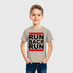 Футболка хлопковая детская Run Вася Run, цвет: миндальный — фото 2