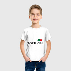 Футболка хлопковая детская Сборная Португалии: 10 номер, цвет: белый — фото 2