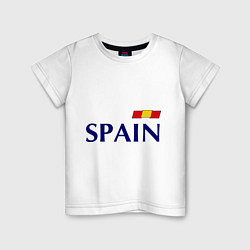 Футболка хлопковая детская Сборная Испании: 9 номер, цвет: белый