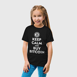 Футболка хлопковая детская Keep Calm & Buy Bitcoin, цвет: черный — фото 2
