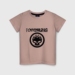 Футболка хлопковая детская The Offspring, цвет: пыльно-розовый