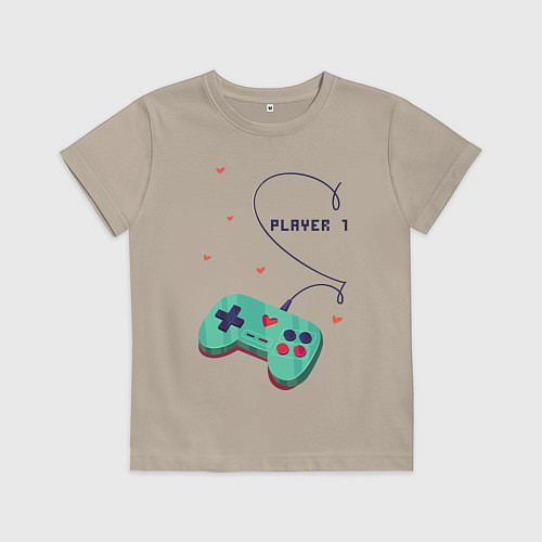 Детская футболка Perfect Team: Player 2 / Миндальный – фото 1