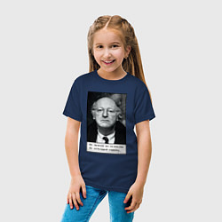 Футболка хлопковая детская Иосиф Бродский, цвет: тёмно-синий — фото 2