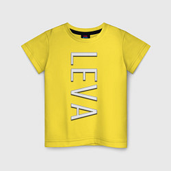 Футболка хлопковая детская Leva Font, цвет: желтый