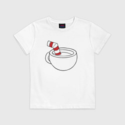 Футболка хлопковая детская Red Cuphead, цвет: белый