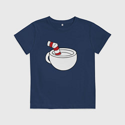 Футболка хлопковая детская Red Cuphead, цвет: тёмно-синий