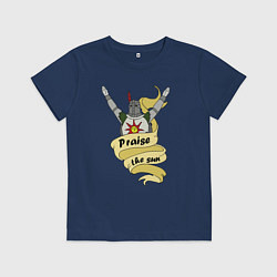Футболка хлопковая детская Praise the Sun, цвет: тёмно-синий
