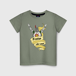 Футболка хлопковая детская Praise the Sun, цвет: авокадо