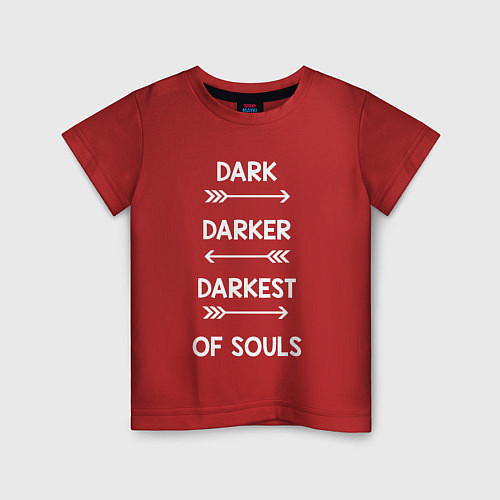 Детская футболка Darkest of Souls / Красный – фото 1