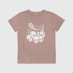 Футболка хлопковая детская Cat Got Your Soul, цвет: пыльно-розовый