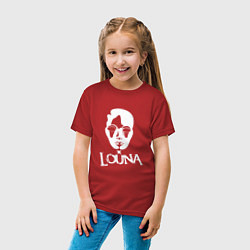 Футболка хлопковая детская Louna: Behind a Mask, цвет: красный — фото 2