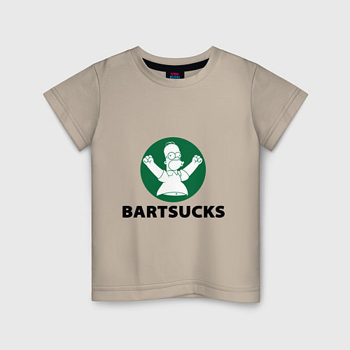 Детская футболка Bartsucks / Миндальный – фото 1