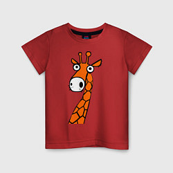 Футболка хлопковая детская Дикий жирафик, цвет: красный