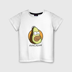 Футболка хлопковая детская Avocadoh, цвет: белый