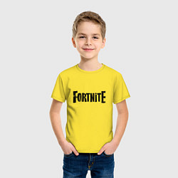 Футболка хлопковая детская Fortnite Logo, цвет: желтый — фото 2