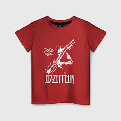 Футболка хлопковая детская Led Zeppelin, цвет: красный