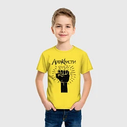 Футболка хлопковая детская Агата Кристи в кулаке, цвет: желтый — фото 2