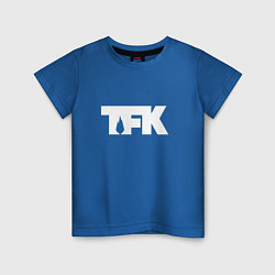 Футболка хлопковая детская TFK: White Logo, цвет: синий