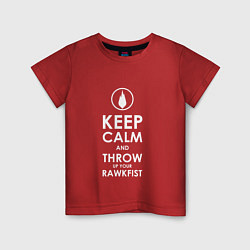 Футболка хлопковая детская Keep Calm & TFK, цвет: красный