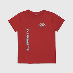 Футболка хлопковая детская Lifan с лого, цвет: красный