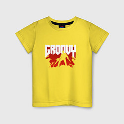 Футболка хлопковая детская Evil Dead: Groovy, цвет: желтый