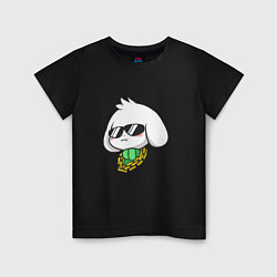 Футболка хлопковая детская Undertale: Asriel SWAG, цвет: черный