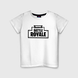 Футболка хлопковая детская Fortnite: Battle Royale, цвет: белый