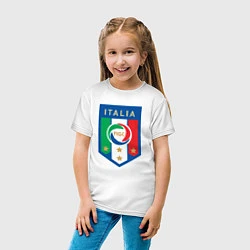 Футболка хлопковая детская Italia FIGC, цвет: белый — фото 2