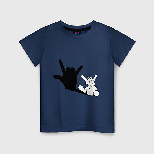 Детская футболка Тень зайца / Тёмно-синий – фото 1
