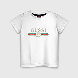 Футболка хлопковая детская GUSSI Brand, цвет: белый