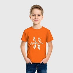 Футболка хлопковая детская Агата Кристи цвета оранжевый — фото 2
