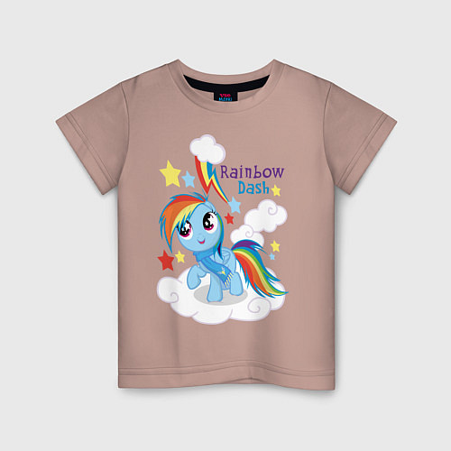 Детская футболка Rainbow Dash / Пыльно-розовый – фото 1