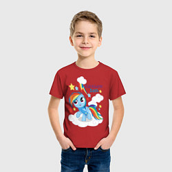 Футболка хлопковая детская Rainbow Dash, цвет: красный — фото 2