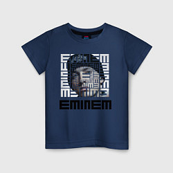 Футболка хлопковая детская Eminem labyrinth, цвет: тёмно-синий