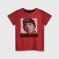 Футболка хлопковая детская Eminem labyrinth цвета красный — фото 1