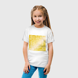 Футболка хлопковая детская Emineminem gold, цвет: белый — фото 2