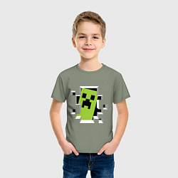 Футболка хлопковая детская Crash Minecraft, цвет: авокадо — фото 2