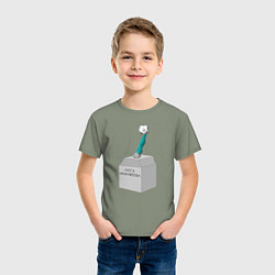 Футболка хлопковая детская Нога Акинфеева, цвет: авокадо — фото 2