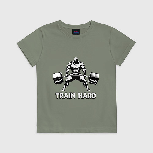 Детская футболка Train hard тренируйся усердно / Авокадо – фото 1