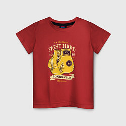 Футболка хлопковая детская Fight Hard 1901, цвет: красный