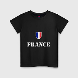 Футболка хлопковая детская France, цвет: черный