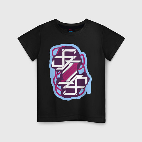 Детская футболка Skrillex: purple style / Черный – фото 1
